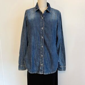 Italian Brand Nanà Blue Denim Button-Up Shirt